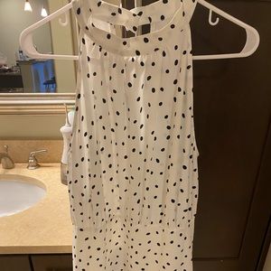 Naked zebra - size unknown - black and white polka dot, halter top